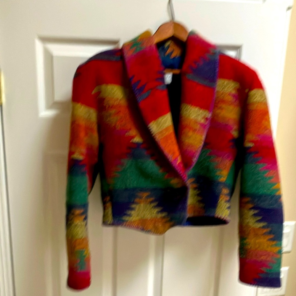 Rhonda Stark Blanket Aztec Cropped Jacket
